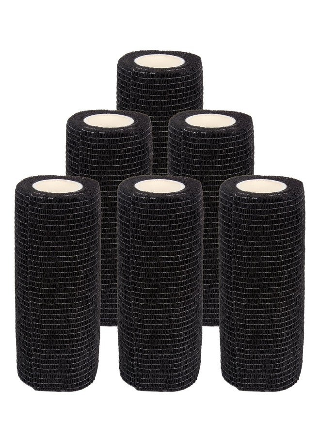Ever Ready First Aid Self Adherent Cohesive Bandages 4" x 5 Yards - 12 Count, Black - Image 3